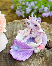 Load image into Gallery viewer, Whisper Fillies Lilac Drift ( 2 ) Merfilly with resin/ceramic base