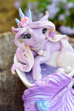 Load image into Gallery viewer, Whisper Fillies Lilac Drift ( 2 ) Merfilly with resin/ceramic base