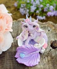 Load image into Gallery viewer, Whisper Fillies Lilac Drift ( 2 ) Merfilly with resin/ceramic base